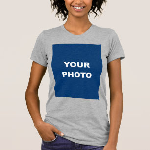 T-shirt Heather Grey Ajouter Votre Image Photo Logo