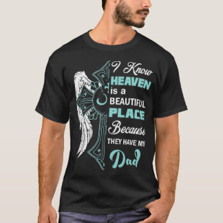 T-shirt Heaven dad the Best Fête des pères Don