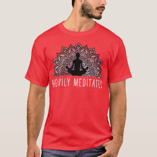 T-shirt Heavily Meditated Womens Mens GraphicLotus Flower
