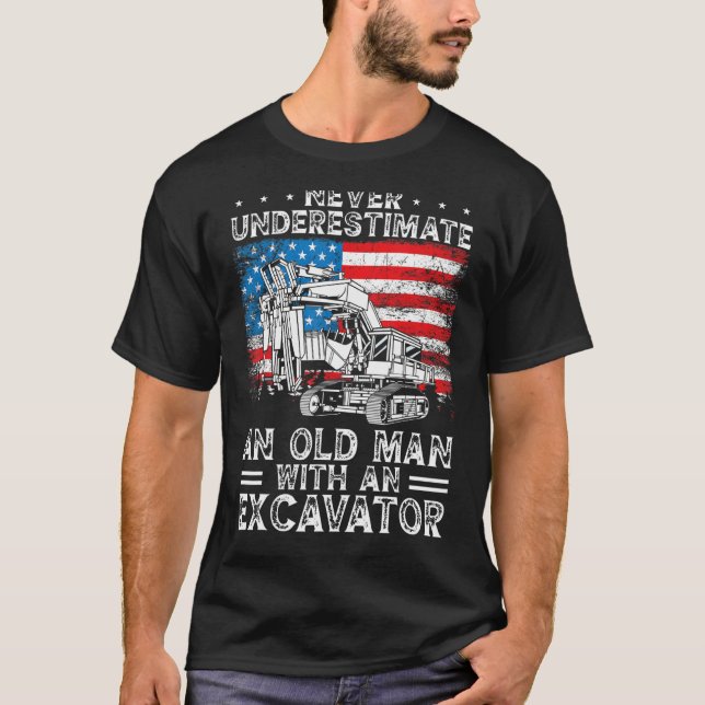 T-shirt Heavy Equipment Operator Backhoe Operator Men 8 (Devant)