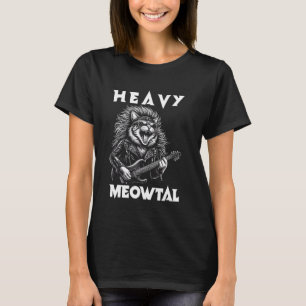 T-shirt Heavy Meowtal - Drôle de Chat & Métal Lourdingue