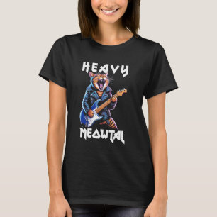 T-shirt Heavy Meowtal - Drôle de Chat & Métal Lourds