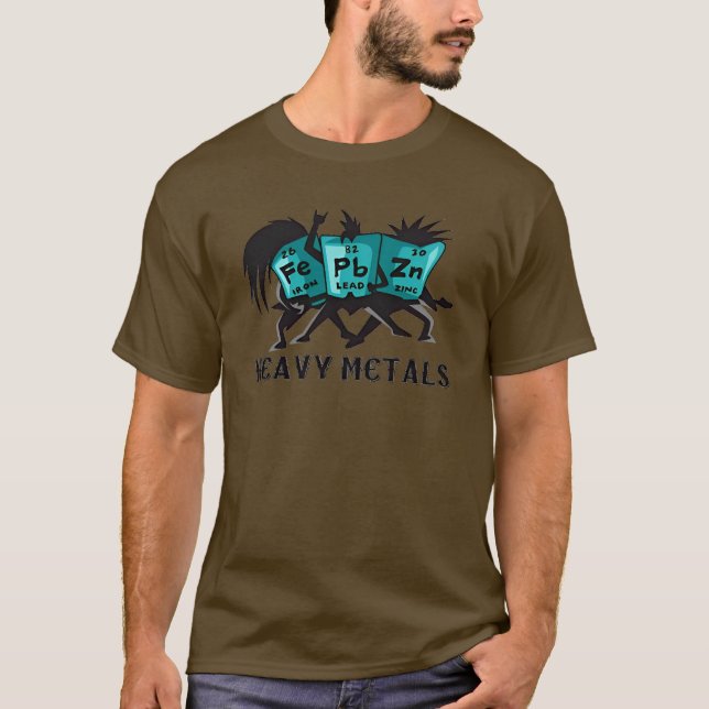 T-shirt Heavy Metal funny chemical elements (Devant)