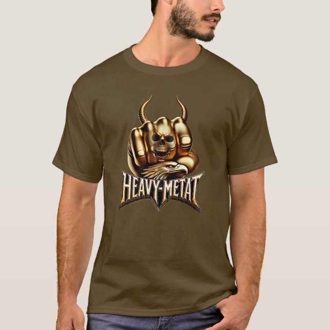 T-shirt Heavy metal Gold Edition (Devant)