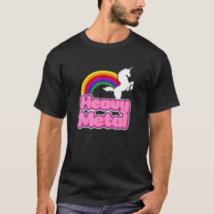 T-shirt Heavy Metal Rainbow Halloween Unicorn Rock Concert