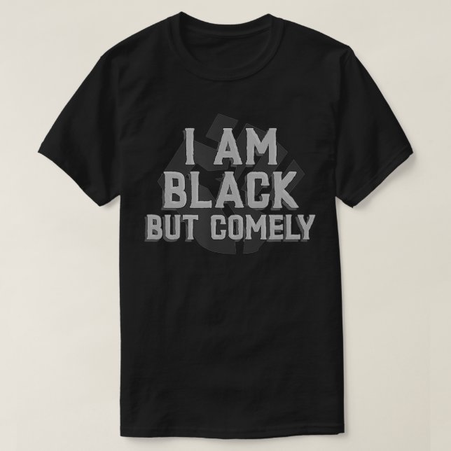 T-shirt Hébreu Imprimer JE SUIS NOIR, MAIS COMPLÈTEMENT Is (Design devant)