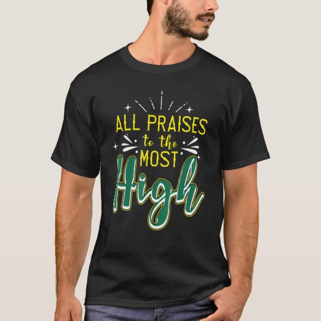T-shirt Hébreu Israélite Vêtements Hommes Tous Louanges À  (Devant)