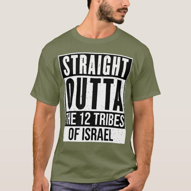 T-shirt Hébreu noir israélite (Devant)