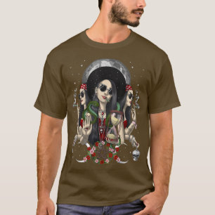 T-shirt Hecate Triple Lune déesse Pagan sorcière gothique 