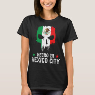 T-shirt Hecho en Mexico City Mexico - Drapeau mexicain - M