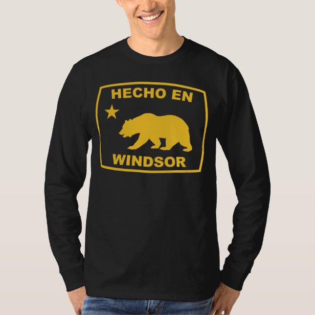 T-shirt Hecho en Windsor California Republic Pacific Coast (Devant)