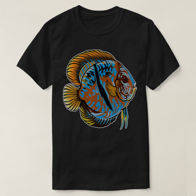 T-shirt Heckel Discus Cichlid Aquarium Poissons Garder Aqu (Design devant)