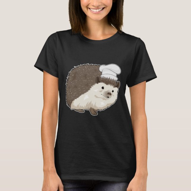 T-shirt Hedgehog Cook Chef casquette (Devant)
