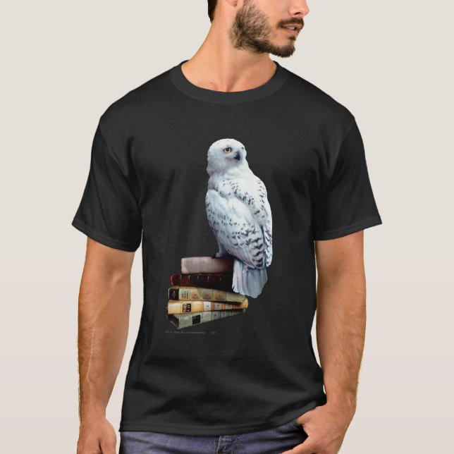T-shirt Hedwig sur les livres (Devant)