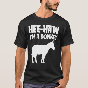 T-shirt Hee-Haw Je suis un âne Drôle Lazy Costume d'Hallow