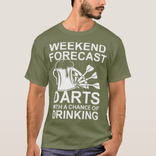 T-shirt Heekend Prévision fléchettes Beer T Shirt