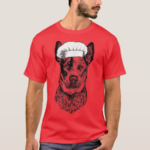 T-shirt Heeler Australian Cattle Dog Cook Chef Funny Cooki