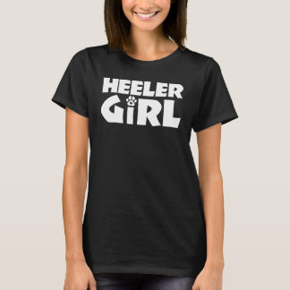 T-shirt Heeler Girl Funny Cattle Chien Propriétaire Amoure