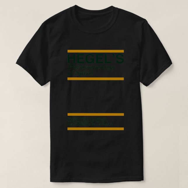 T-shirt Hegels Phénoménologie de l'Esprit (Design devant)