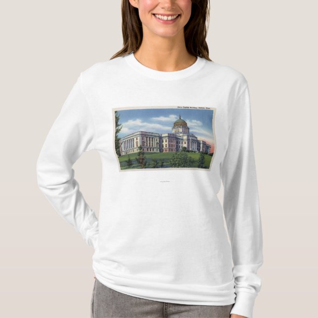T-shirt Helena, Montana - vue de bâtiment de capitol (Devant)