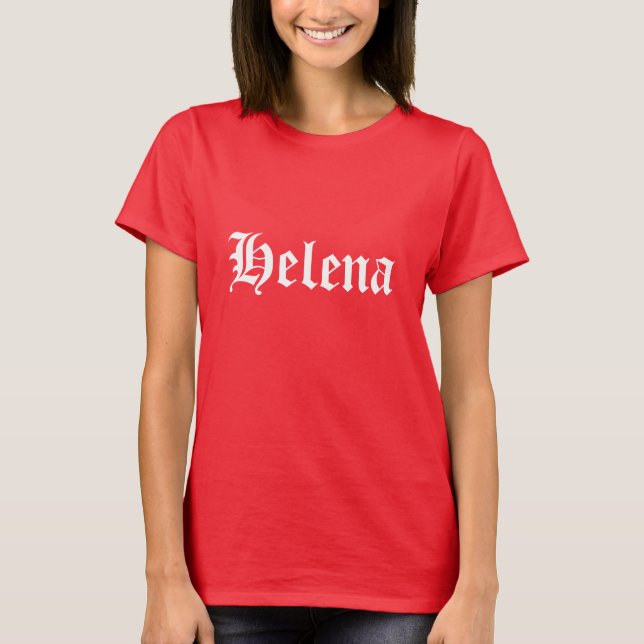 T-shirt Helena--nom de clone noir orphelin, old-fashioned (Devant)