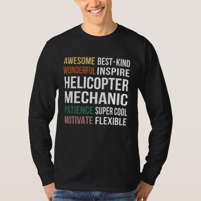 T-shirt Helicopter Mechanic  Appreciation (Devant)