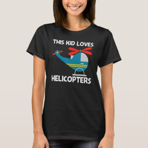 T-shirt Hélicoptère cool Pour Enfants Garçons Aéronefs Aér