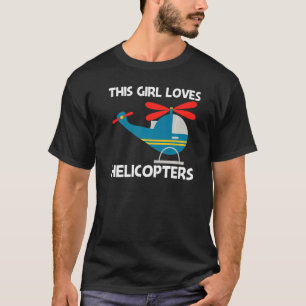 T-shirt Hélicoptère cool Pour Filles Maman Aéronefs Aérone