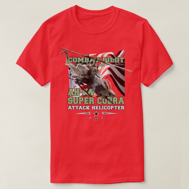 T-shirt hélicoptère d'attaque AH1 SuperCobra (Design devant)