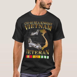 T-shirt Hélicoptère de chevalier de mer Ch-46 Vétérinaire 
