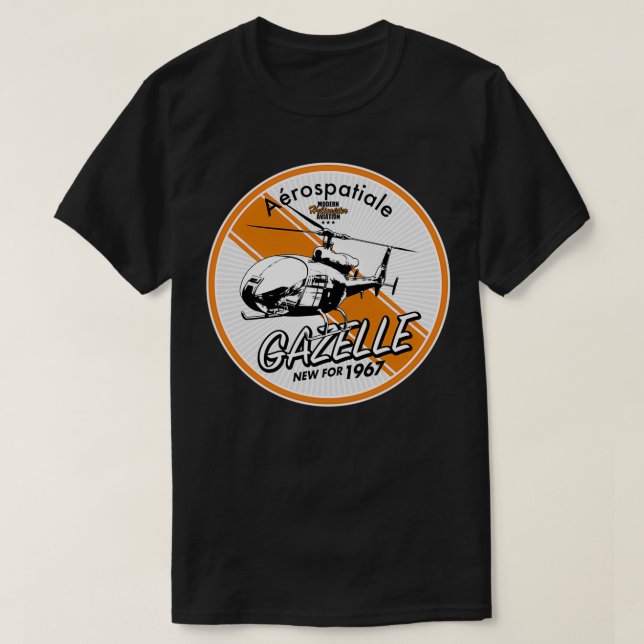 T-shirt Hélicoptère Gazelle (Design devant)