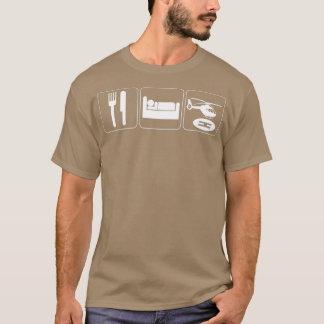 T-shirt Hélicoptère pilote de l'hélicoptère qui dort 