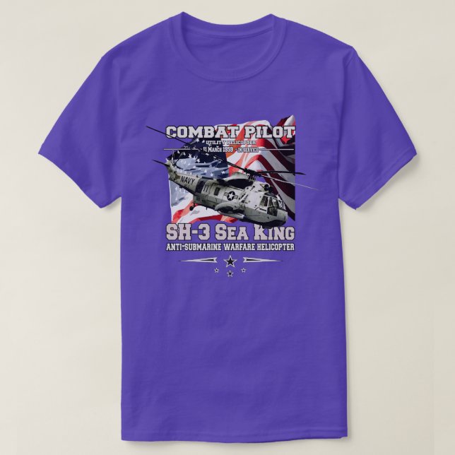 T-shirt Hélicoptère sous-marin SH3 Sea King (Design devant)