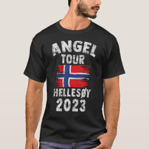 T-shirt Hellesöy 2023 Angel Tour en Norvège avec Drapeau