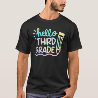 T-shirt Hello 2nd Grade Tie Dye Teachers Kids Back To Scho