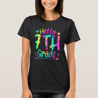 T-shirt Hello 7th Grade Team Tie Dye Back To School Teache