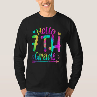 T-shirt Hello 7th Grade Team Tie Dye Back To School Teache