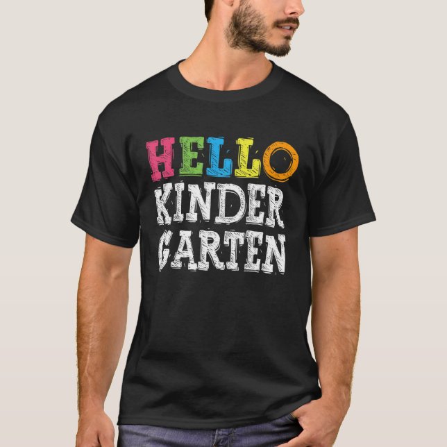 T-shirt Hello Kindergarten Back To School (Devant)