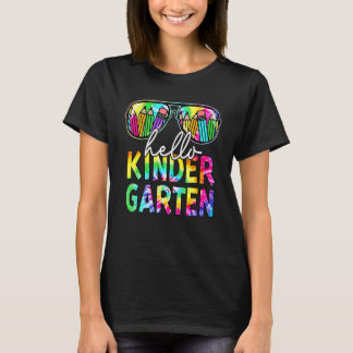 T-shirt Hello Kindergarten Back To School First Day Teache