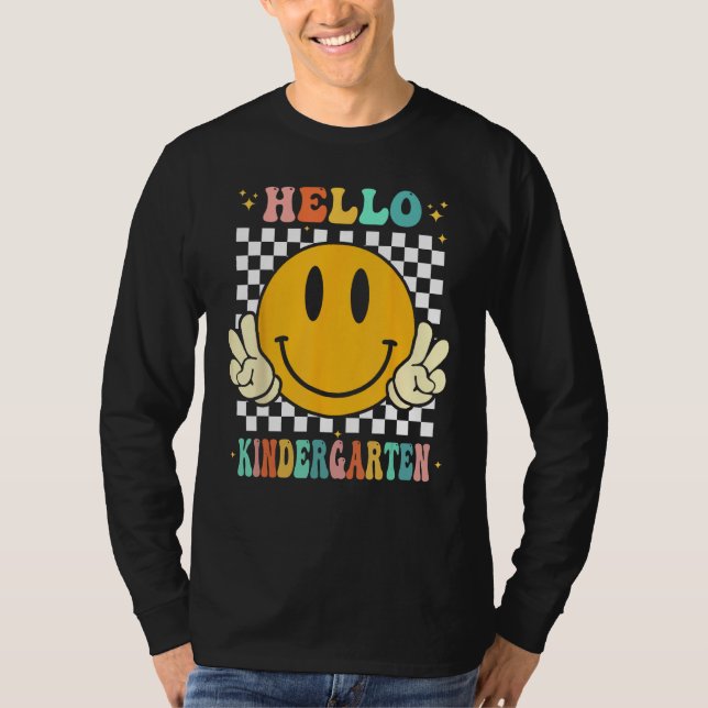 T-shirt Hello Kindergarten Goodbye Pre k Graduation Groovy (Devant)