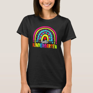 T-shirt Hello Kindergarten Rainbow Team Hello Kinderrocks