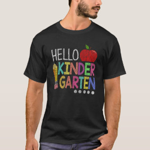 T-shirt Hello Kindergarten Teacher Team Kindergarten Squa