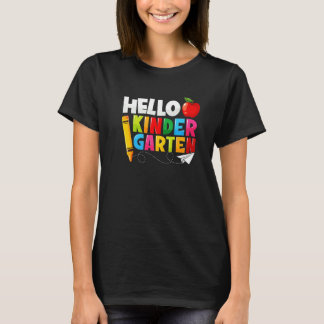 T-shirt Hello Kindergarten Team Kinder Back To School Teac