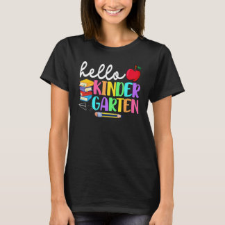 T-shirt Hello Kindergarten Team Kinder Back To School Teac