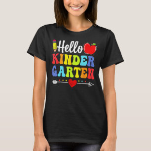 T-shirt Hello Kindergarten Team Kindergarten Retour À L'Éc