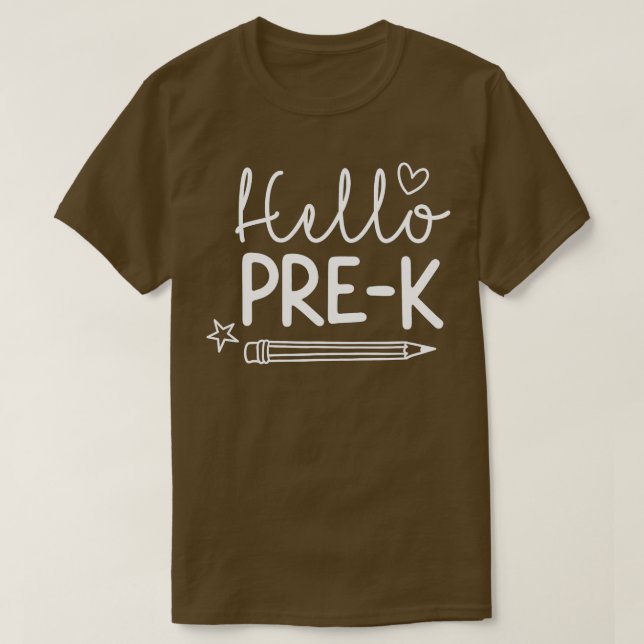 T-shirt Hello Pre K Teacher  (Design devant)