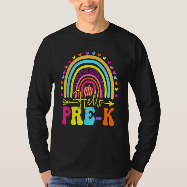 T-shirt Hello Pre K Team Pre Kindergarten Back To School R (Devant)