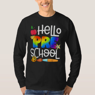 T-shirt Hello Preschool Tie Dye Back To School Teacher Gir
