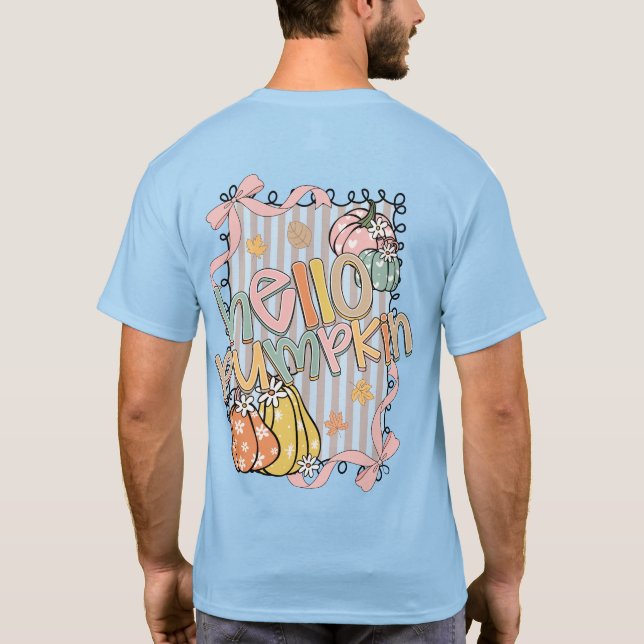 T-shirt Hello Pumpkin Fall season (Dos)