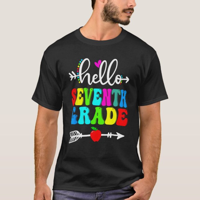 T-shirt Hello Seventh Grade Team 7th Grade Back To School  (Devant)